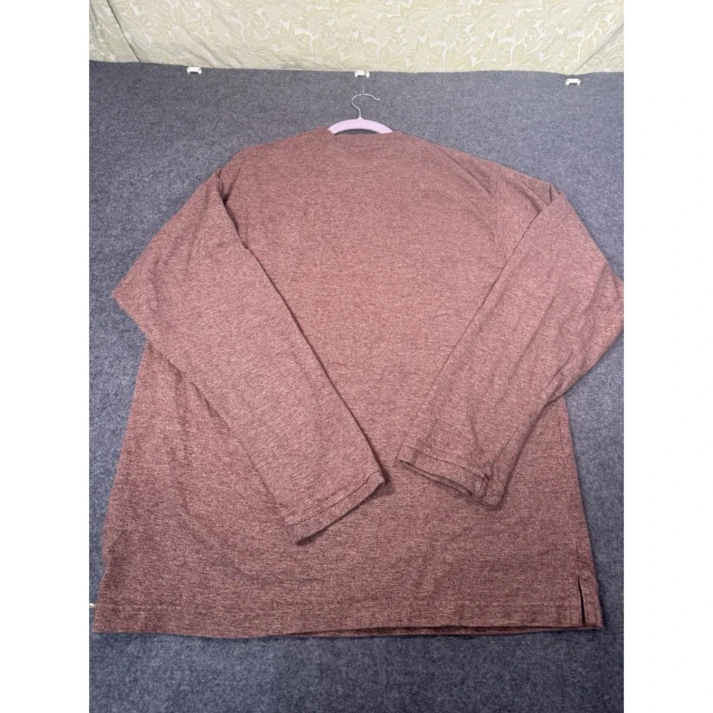 Vintage‎ Chaps Ralph Lauren Heathered Maroon Long Sleeve Henley Shirt XL